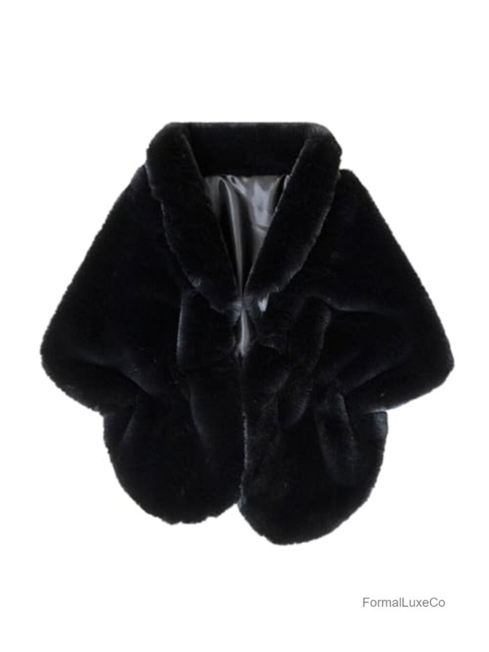 Faux Fur Shawl Wrap Women Bridal Wedding Stole Cape